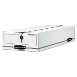 Fellowes 00002 LIBERTY Check and Form Boxes, 9.25" x 23.75" x 4.25", White/Blue, 12/Carton - Carton of 12 FEL00002