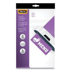 Fellowes 52011 Laminating Pouches, 3 mil, 12" x 18", Gloss Clear, 25/Pack - Pack of 25