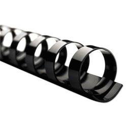 GBC® 42-000-10 CombBind Standard Spines, 1 1/2" Diameter, 330 Sheet Capacity, Black, 100/Box - Box of 100