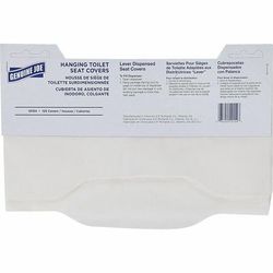 Genuine Joe 10154 Quarter-Fold Toilet Seat Covers, Quarter-fold, For Toilet, 125/Pack, 24/Carton, Virgin Paper, White - Case of 24 GJO10154