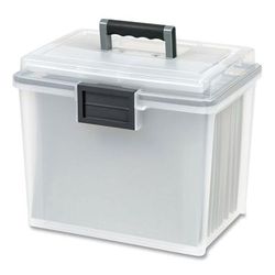 Iris 110350 Weather Tight Portable File Box, 19Qt, 11.5x10.4" x 13.8", CL IRS110350