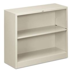 Hon S30ABCQ Metal Bookcase, Two-Shelf, 34-1/2w x 12-5/8d x 29h, Light Gray