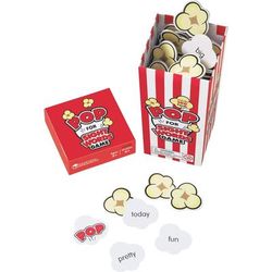 Learning Resources LER8430 POP for Sight Word Game, Red/White, 100 Popcorn Cards, 3"L x 3"W x 6.25"H - Set of 100 LRNLER8430