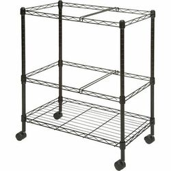 Lorell 45650 Mobile Filing Cart, 2-Tier, Letter/Legal, 26" x 12-1/2" x 30", Black LLR45650
