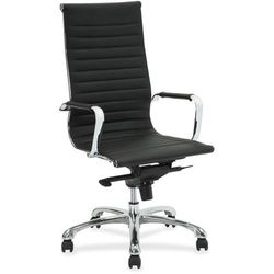 Lorell 59537 Modern Hi-Back Chair, 25" x 26-3/4" x 45", Black LLR59537