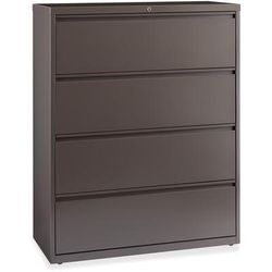 Lorell 60474 Lateral File, 4-Drawer, 42"x18-5/8"x52-1/2", Medium Tone LLR60474
