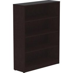 Lorell 18227 Essentials Espresso Laminate Bookcase, 0.8" Shelf, 36" x 12" x 48", 4 Shelve(s), Espresso LLR18227