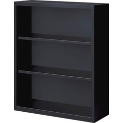 Lorell 41285 3-Shelf Bookcase, Black