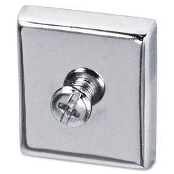 Lorell 80675 Cubicle Magnets, Large, 2/CD, Aluminum - Pack of 2