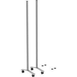 Lorell 90271 Adaptable Panel Legs, 18.8" x 2" Depth x 71" Height, Aluminum, Silver - Set of 2 LLR90271