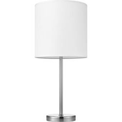 Lorell 99966 Table Lamp, LED Bulb, 10"Wx10"Lx22"H, Silver/White LLR99966