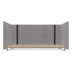 Lumeah LUAD48301G Adjustable Desk Screen with Returns, 48 to 78 x 29 x 26.5, Polyester/Nylon, Gray GN1LUAD48301G