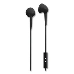 Maxell 191569 Earbuds w/Mic, Soft Comfort Fit, Black