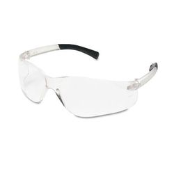 MCR Safety BK110BX BearKat Safety Glasses, Wraparound, Black Frame/Clear Lens - Box of 12