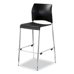 National Public Seating 8810B1110 Cafetorium Bar Height Stool, Supports Up to 500lb, 31" Seat Height, Black Seat, Black Back, Chrome Base NPS8810B1110