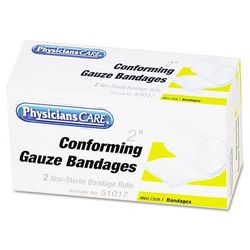 Physicians Care 51017 First Aid Conforming Gauze Bandage, Non-Steriile, 2" Wide, 2/Box - Box of 2 FAO51017