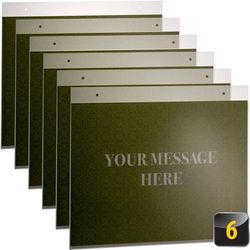 Officemate 23061 Horizontal Sign Holder, 6PK - 1 / Each - 11" x 8.5", - 11" Holding Width x 8.50" Holding Height - Rectangular Shape - Easy to Use, Du
