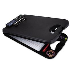 Saunders 00534 DeskMate II w/Calculator, 1/2" Clip Cap, 8 1/2 x 12 Sheets, Black