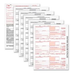 TOPS 22993NEC Five-Part 1099-NEC Tax Forms, 8.5 x 11, 3/Page, 50/Pack - Case Of 300 TOP22993NEC