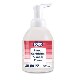 Tork 400022 Alcohol Foam Hand Sanitizer, 18 oz Pump Bottle, Unscented, 6/Carton - Case of 6 TRK400022