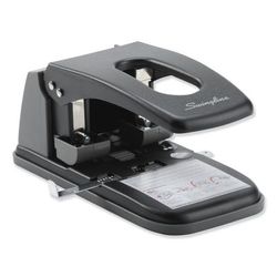 Swingline 74190 100-Sheet High Capacity 2-Hole Punch, Fixed Centers, 9/32" Holes, Black/Gray