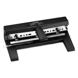 Swingline 74440 40-Sheet Heavy-Duty Two-to-Seven-Hole Adjustable Punch, 9/32" Holes, Black SWI74440