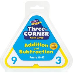 Trend Enterprises T1670 Addition/Subtraction Three-Corner Flash Cards, 6 & Up, 48/Set TEPT1670