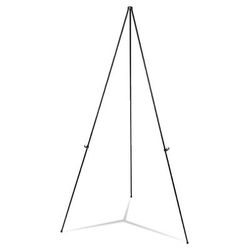 Universal Office Products 43027 Heavy-Duty Instant Setup Foldaway Easel, Adjusts 25" to 63" High, Aluminum, Black UNV43027