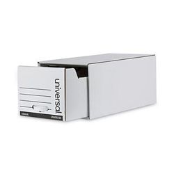 Universal Office Products 85120 Economy Storage Drawer Files, Letter Files, White, 6/Carton - Case of 6 UNV85120