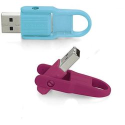 Verbatim 70377 16GB Store 'n' Flip USB Flash Drive - 2pk - Berry, Blue - Pack of 2 VER70377