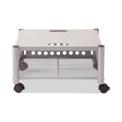 Vertiflex Products VF52005 Underdesk Machine Stand, One-Shelf, 21.5w x 17.88d x 11.5h, Matte Gray VRTVF52005