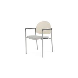 Chat Stackable Guest Chair in Upgrade Fabric/Healthcare Vinyl with Poly Backrest