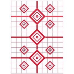 Pro-Shot 23in x 35in 200 Yard Rifle Sight In Target - 5 Pack - Red/White 23in x 35in