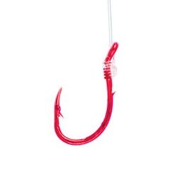 Eagle Claw Sliced Snelled Salmon Egg Hook - Red 10