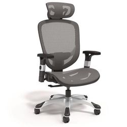 Alera Minerva Ergonomic Mesh Swivel Task Chair, Supports Up to 275 lb, 17.24 to 20.98 Seat Height, Gray Seat, Gray Back, Black Base (ALEMV41BME48)