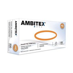 AMBITEX(R) EconoFit Plus Powder-Free Polyethylene Gloves, Medium, Clear, 200/Pack, 10 Packs/Carton (TXIEFMD2000)