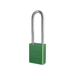 American Lock Solid Aluminum Padlocks, 1/4 in Dia, 3 in L X 3/4 in W, Green (045-A1107GRN)