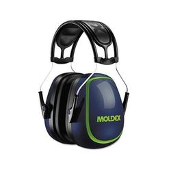 Moldex MX Series Earmuffs, 27 dB, Black/Blue/Green, Headband (507-6120)