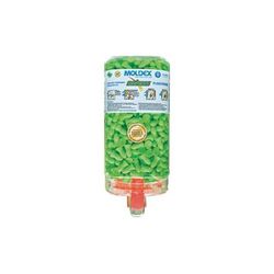 Moldex PlugStation(R) Earplug Dispenser, Disposable Plastic Bottle, Foam Earplugs, Bright Green, Meteors(R) (507-6875)