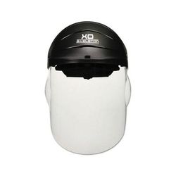 MCR Safety XO Skeleton Headgear with Molded Faceshield, Hardcoat, Clear, Polycarb, 12-1/2 in L x 9 in H (135-104)