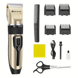 TEMU Cordless Battery Electric Hair Cutting Machine Rechargeable Hair Clipper Trimmer Home Barber Clippers Set