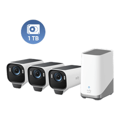 eufyCam S3 Pro 3-Cam Kit + 1 TB Hard Drive