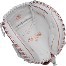 Easton Elite Jen Schroeder 33" Fastpitch Softball Catcher's Mitt - Right Hand Throw White