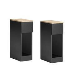 SET 2 Comodini comodino nero comodino 20 cm, 20x60x35 cm
