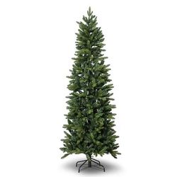 Albero di Natale slim in PE + PVC di 210 cm