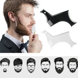 Beard Template Shaping Beard Styling Tool With Comb for Perfect Line Up Moustache Moulding Comb for Neck Line