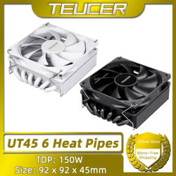 TEUCER UT45 6 Heat Pipe CPU Cooler TDP 150W ITX Chassis Air Cooling Radiator Compatible with AM5 AM4 and Intel LGA1700 1200 2011