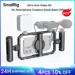SmallRig Universal Quick Release Phone Cage Kit Basic All-in-One Video Kit for iPhone 16/15 for