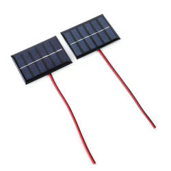 1/2 Pcs Mini Small Solar Panel Module 100MA 1W 3V DIY Polysilicon Solar Epoxy Cell Charger with Cable for 2-3V Battery Charging