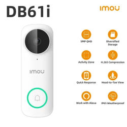 IMOU Video Doorbell DB61i 2K 5MP Smart Home Wired Video Security Protection Night Vision IP65 Weatherproof Door Bell Camera